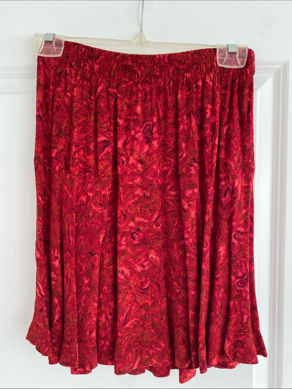 Carole Little Red Patterned Mini Skirt